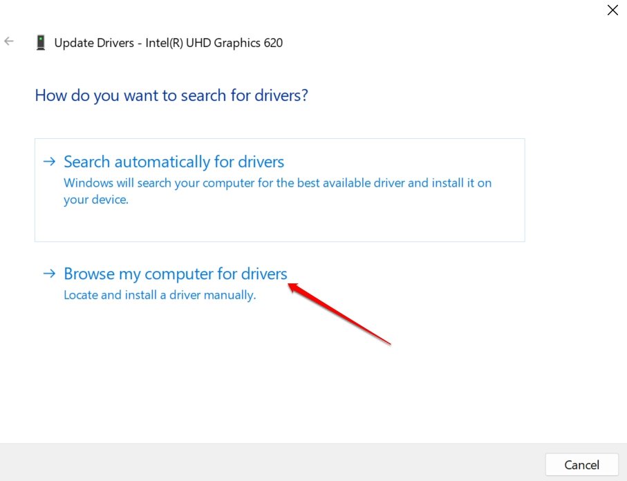 sfoglia per driver grafico