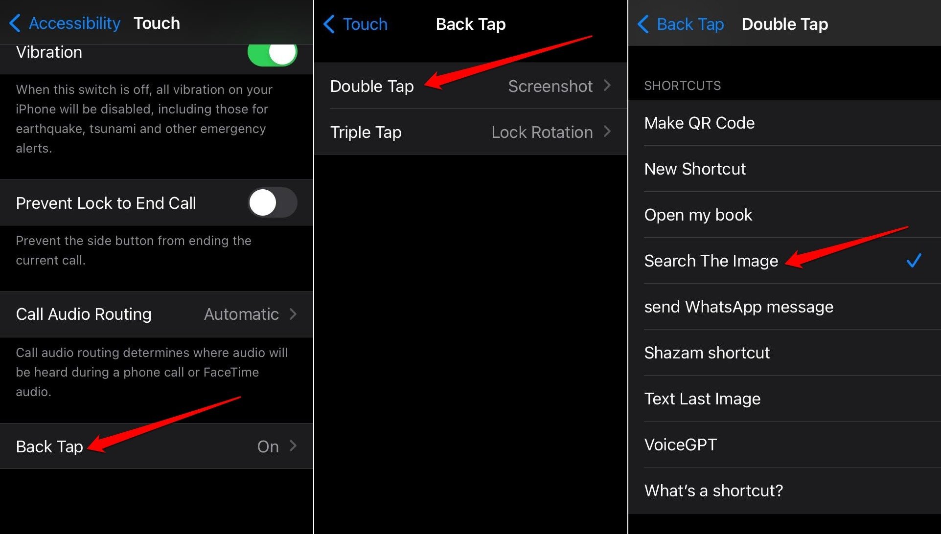 usar backtap en iPhone para buscar imagen usando Google Lens