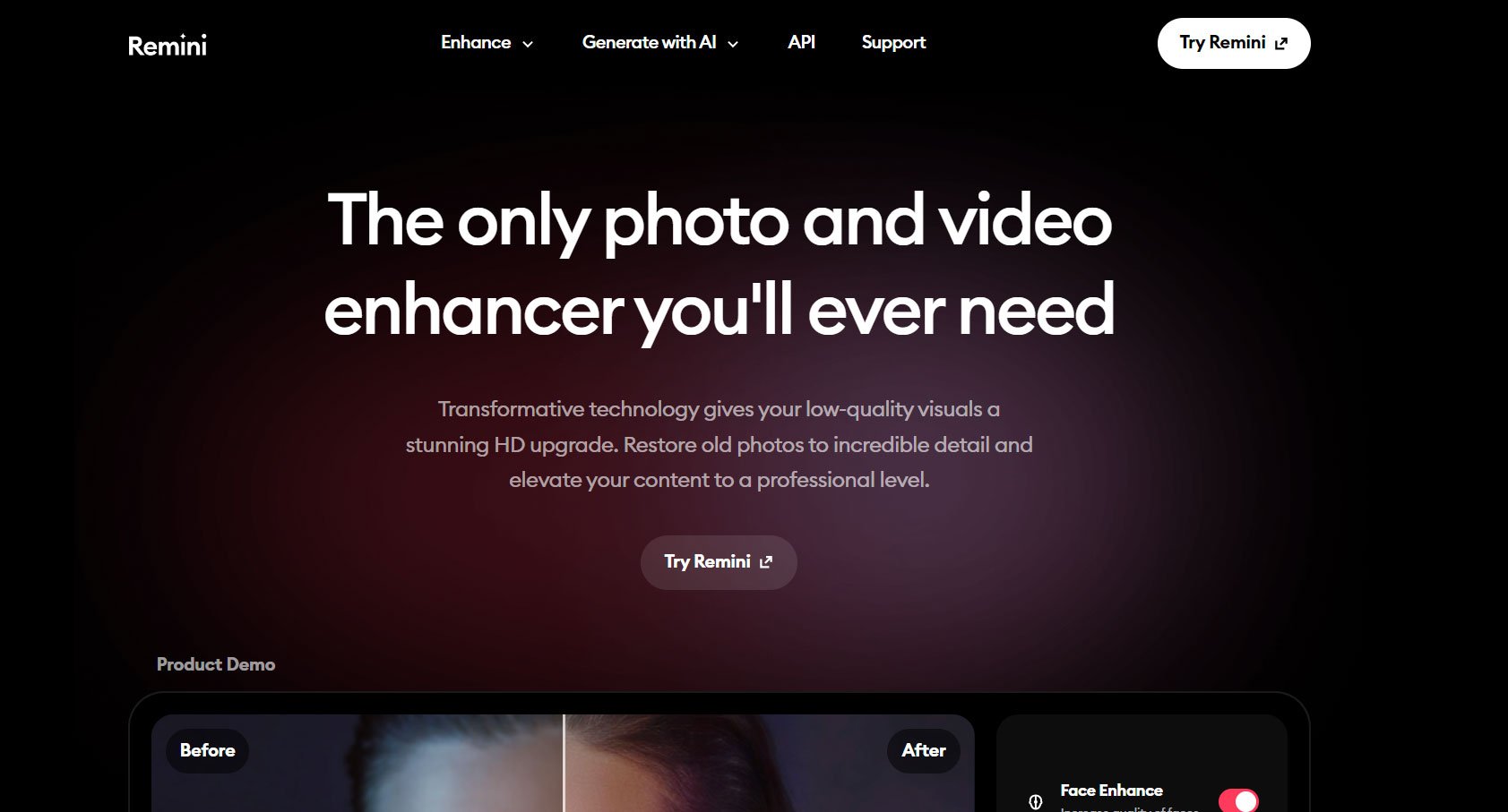 Remini - Améliorateur de Photos IA