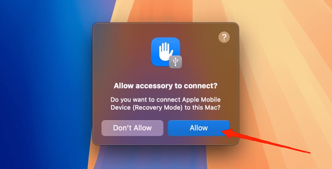 iTunes fragt, ob Sie sich verbinden möchten.