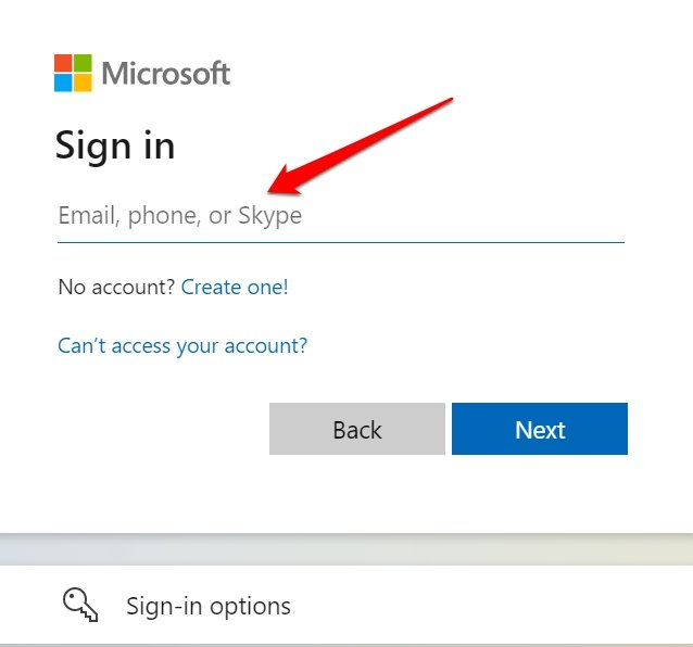 Iniciar sesión en Microsoft