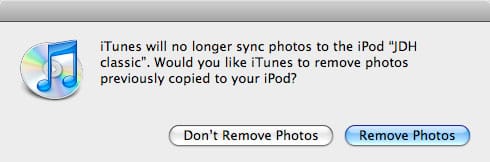 Gestire le foto su un iPod manualmente