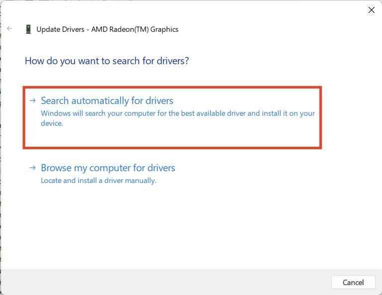 pesquisar automaticamente por drivers