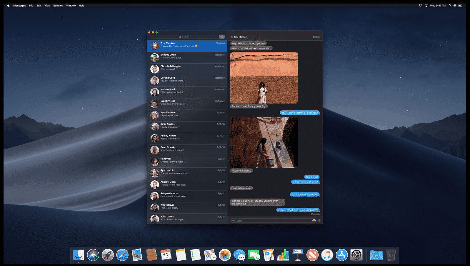PC에서 iMessage를 사용하기 위한 macOS Mojave