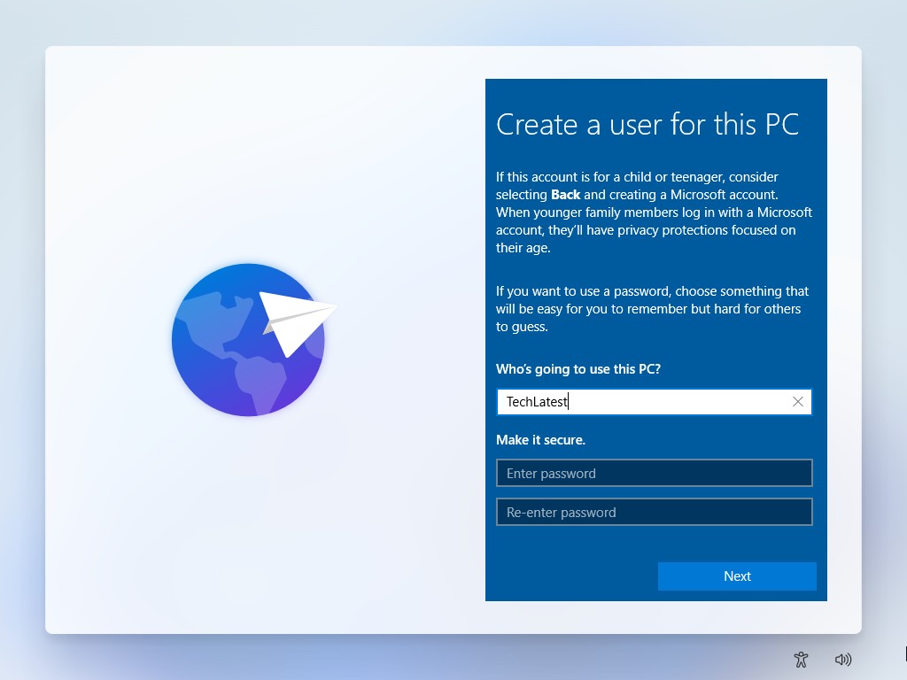 Windows 11 OOBE Local Account Developer Console