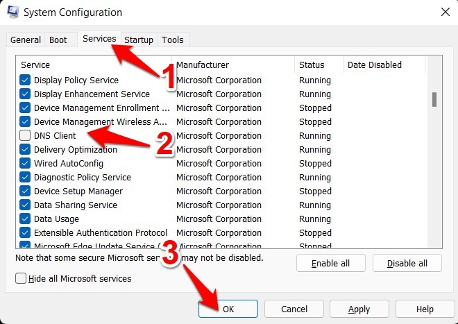 システム構成からサービスを無効にする Windows 11