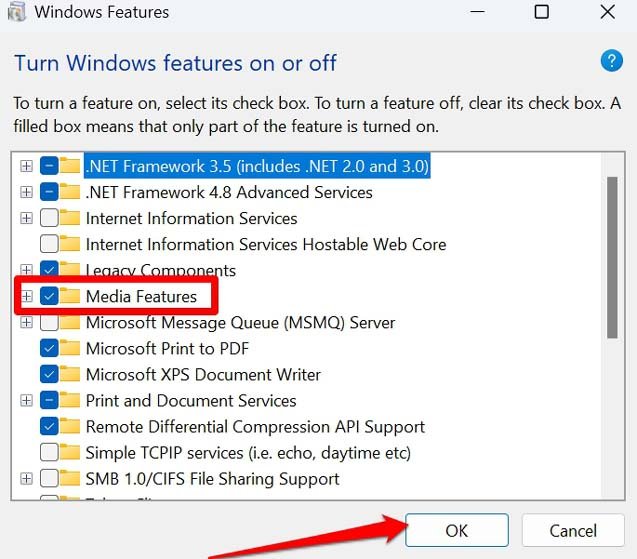 Windows 11でメディア機能を有効にする