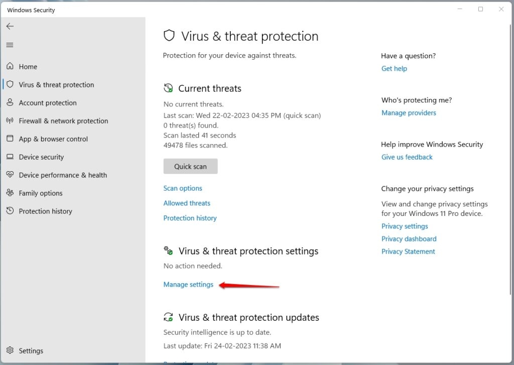 Protection contre les virus et menaces - DNS Probe Finished No Internet