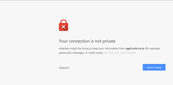 Chromeでの「接続はプライベートではありません」の最適な修正 1