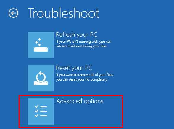 options avancées windows 11