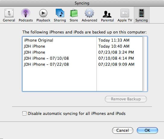 Synchronisieren von iPhone-Kontakten