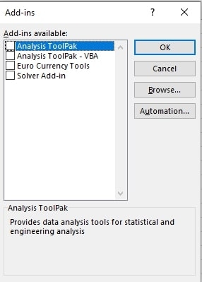 Complementos disponíveis do Excel - O documento não pode ser salvo no Excel