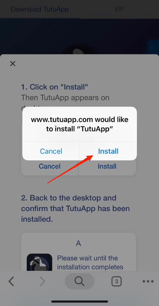Une fois que vous avez téléchargé l'application, appuyez sur Installer