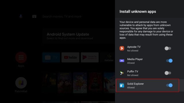 Apps auf Android TV sideloaden