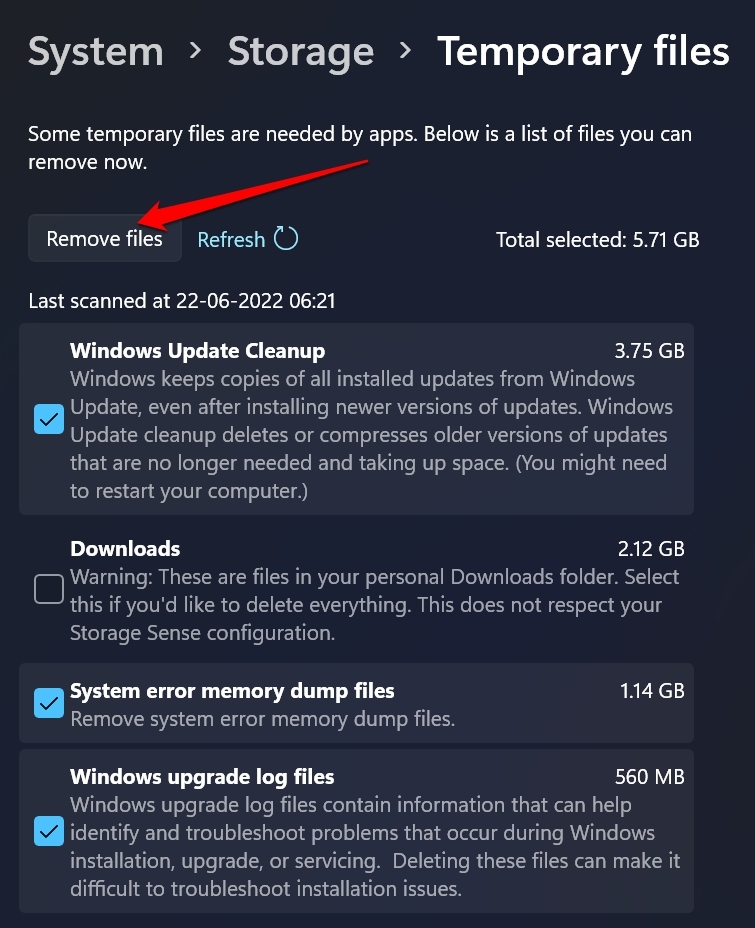 remover arquivos temporários do Windows OS