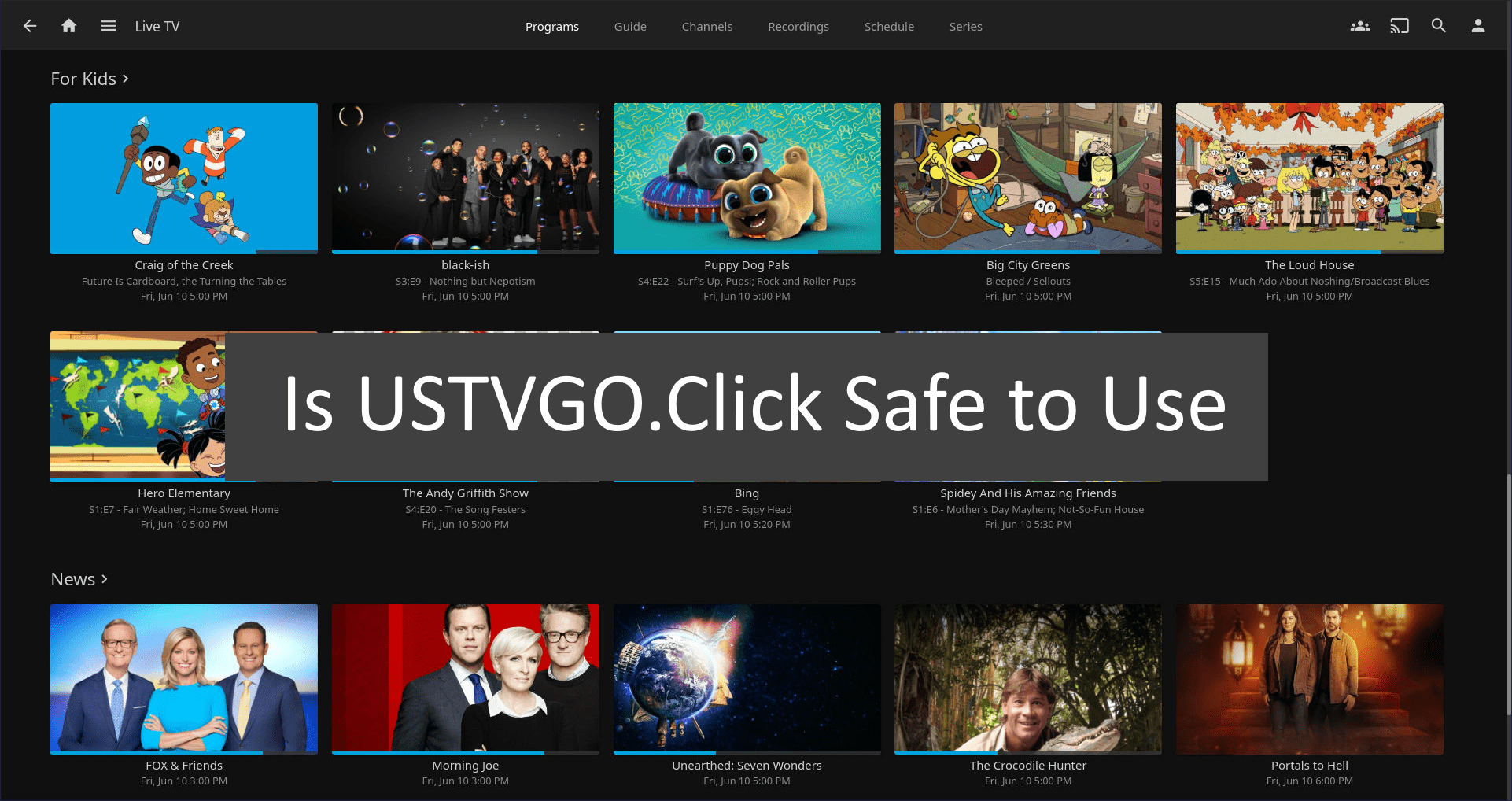 ¿Es Seguro Usar USTVGO.Click?