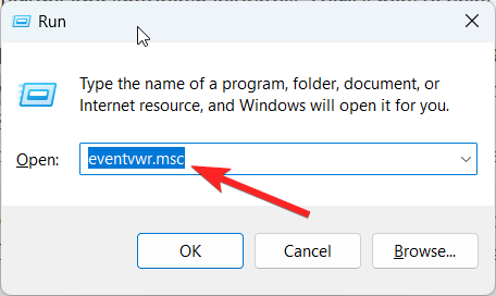 Avvia il visualizzatore eventi utilizzando il prompt dei comandi