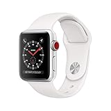 Apple Watch Series 3 (GPS + Cellular, 38mm) - Silber Aluminium Gehäuse mit Weißem Sportband