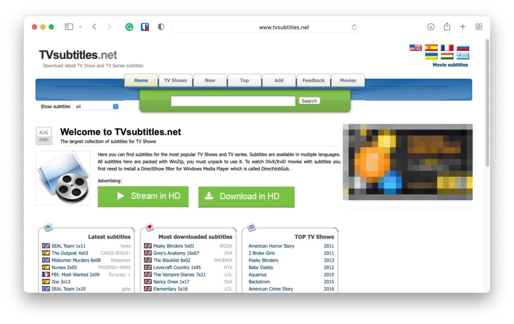Melhores Sites para Download de Legendas em Inglês