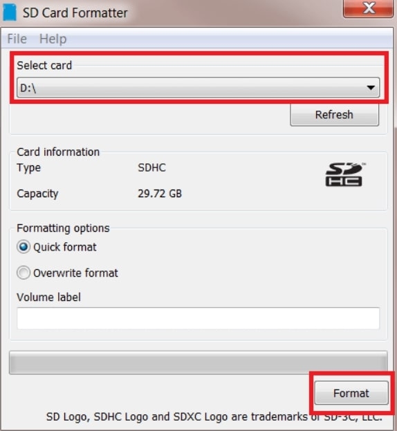 Formater la carte SD 3DS avec le Formateur de cartes mémoire