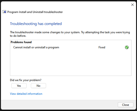 10 - Pacchetto Visual Studio disinstallato