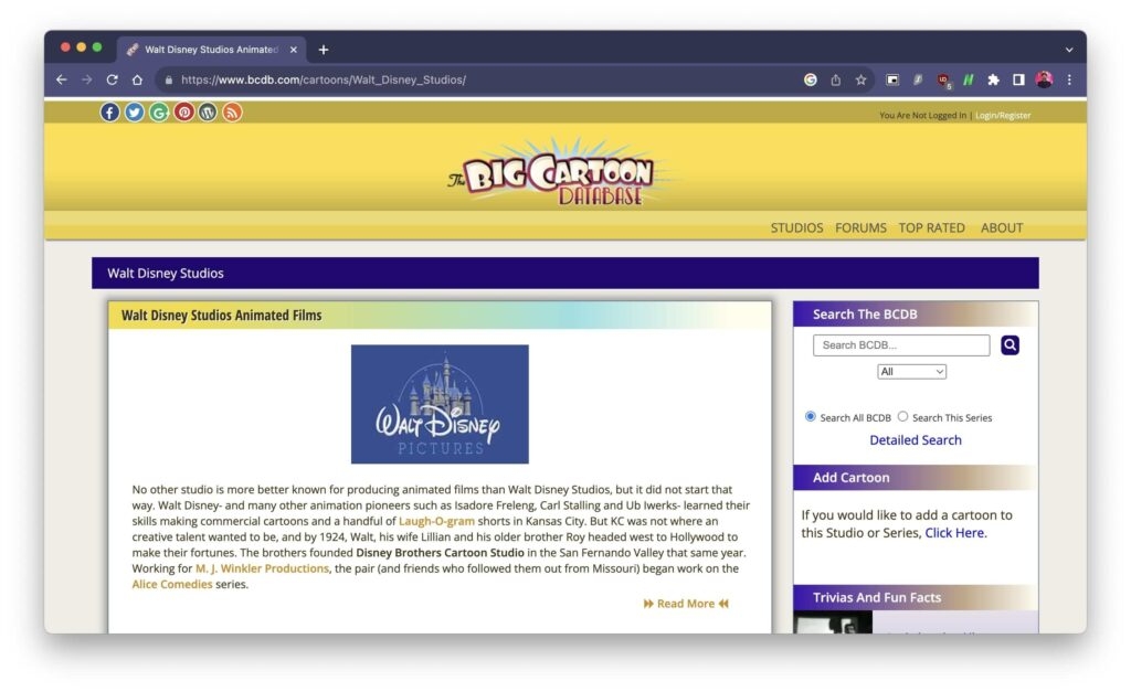Cartoon Database