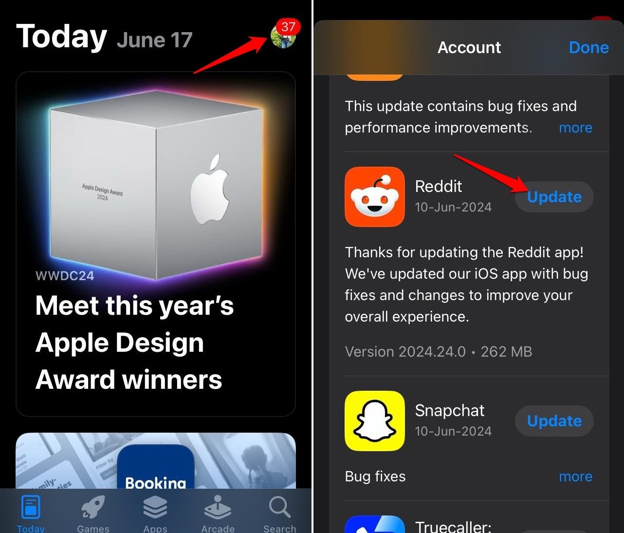 Reddit-App auf iPhone aktualisieren