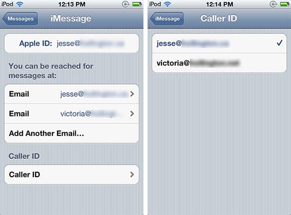 Monitoreo de iMessages en el iPod touch de un niño