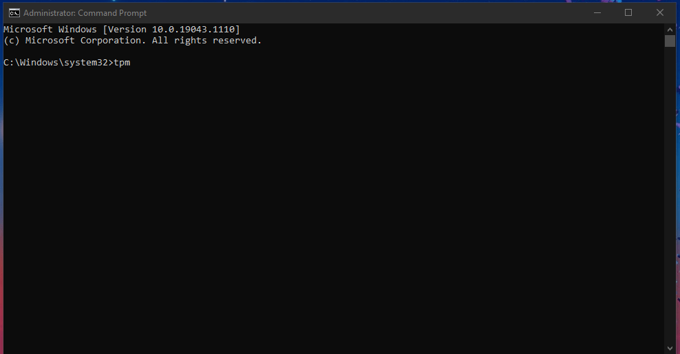 CMDを使用してTPM 2.0の互換性を確認