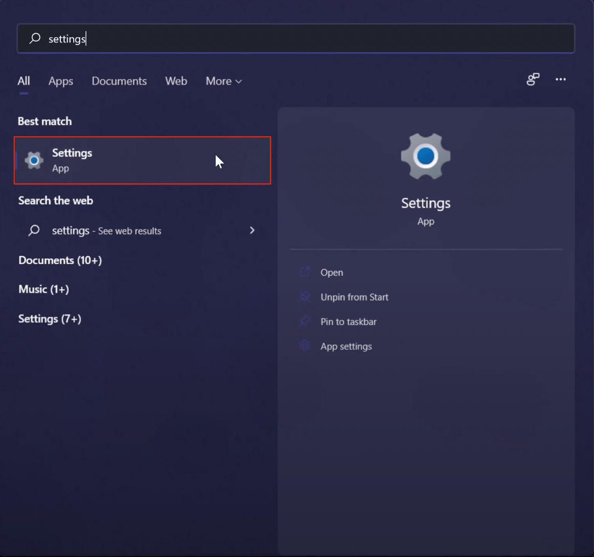 Configurações do Windows 11
