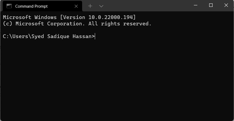 abrir cmd por defecto en el terminal de windows
