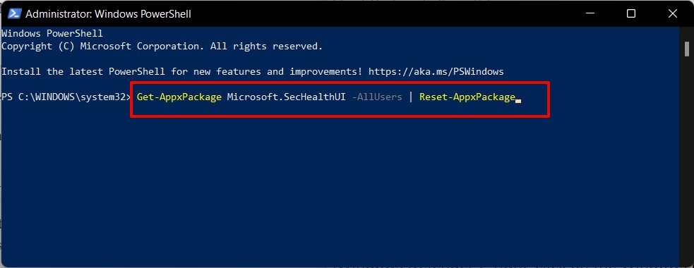 Windows Defender 초기화