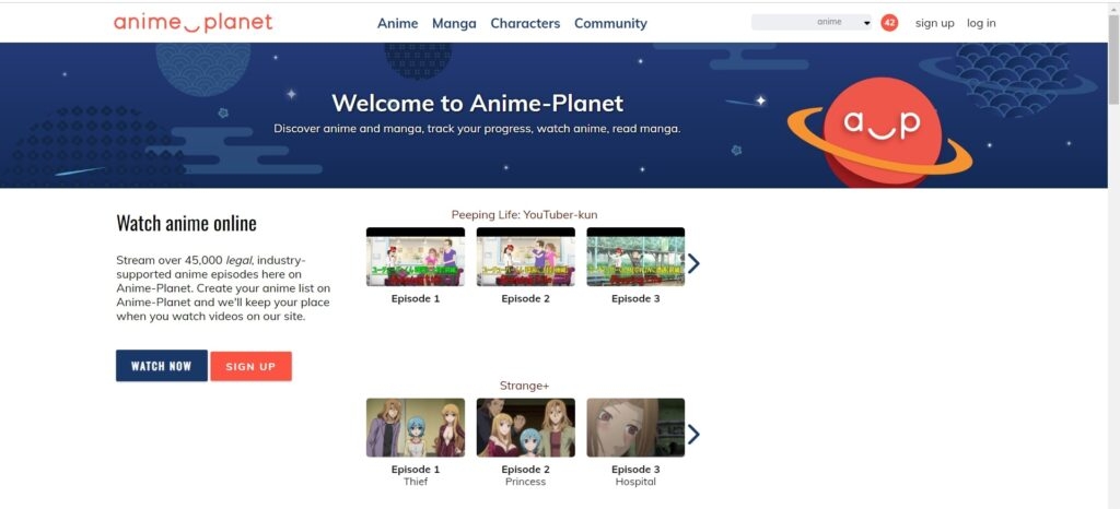 Anime Planet - 최고의 Zoro.to 대안