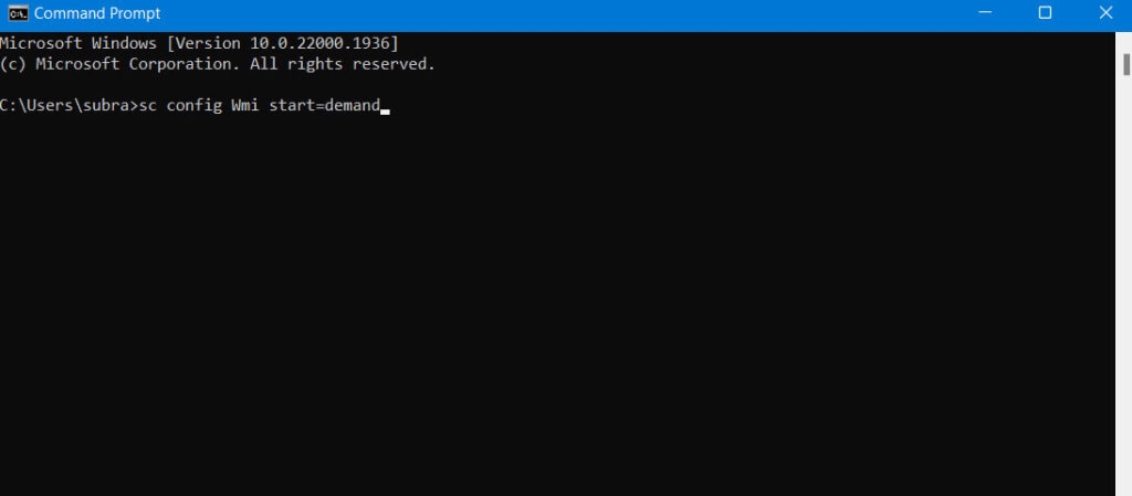 Imposta il servizio WMI su richiesta - Utilizzo elevato della CPU di WMI Provider Host