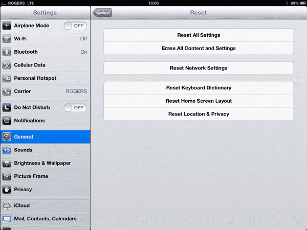 Problemas ao ativar o Hotspot Pessoal no iPad