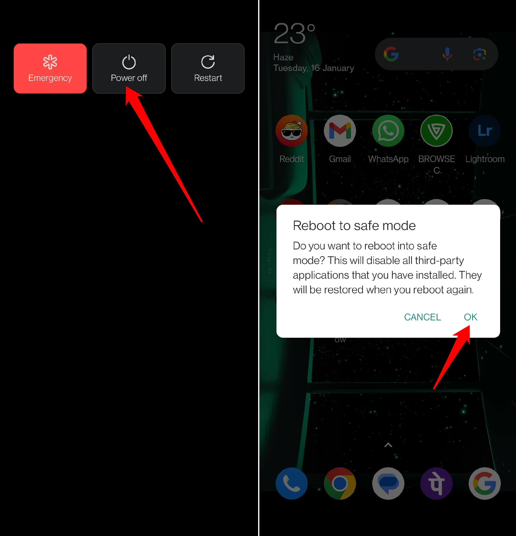 iniciar dispositivo android en modo seguro