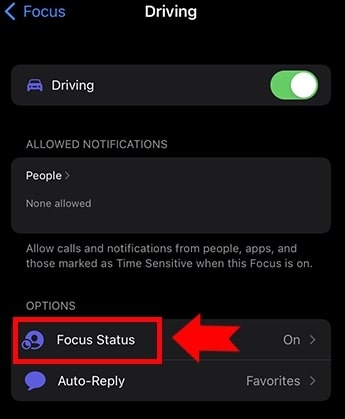Was bedeutet der Share Focus Status auf iOS?