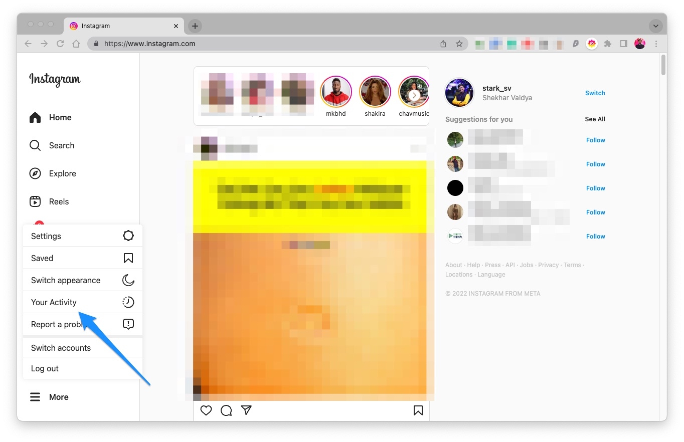 Ver publicaciones que te gustan en Instagram