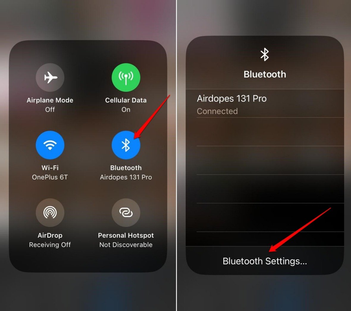 Überprüfen Sie die gekoppelten Bluetooth-Ohrhörer auf dem iPhone