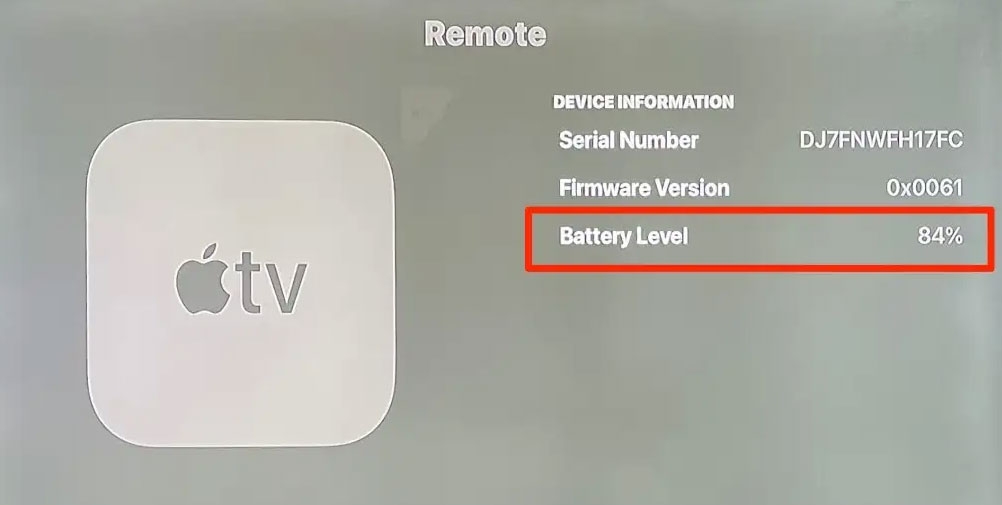 Verifique o Nível da Bateria - Volume Não Funcionando no Controle Remoto da Apple TV