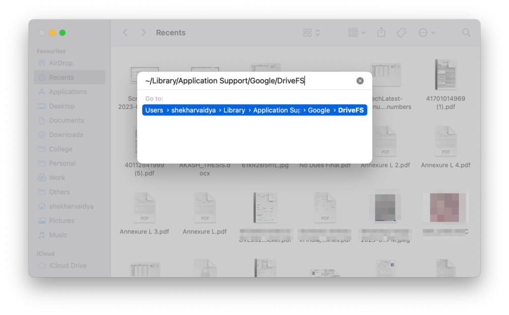Ir Para Pasta Finder Mac - Limpar Cache do Google Drive