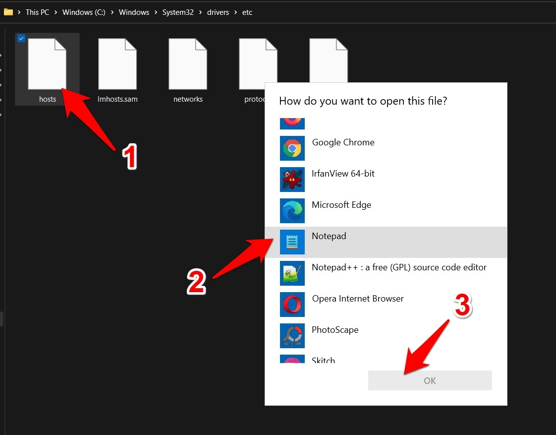 come aprire il file hosts in windows 11