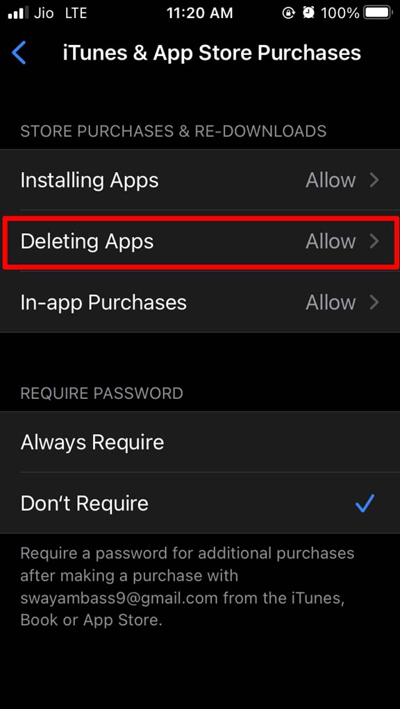 permitir eliminar aplicaciones iOS