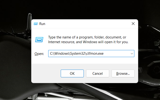 Executar CTFMON.exe