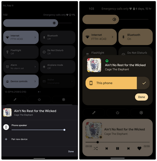 mudanças visuais do android 13