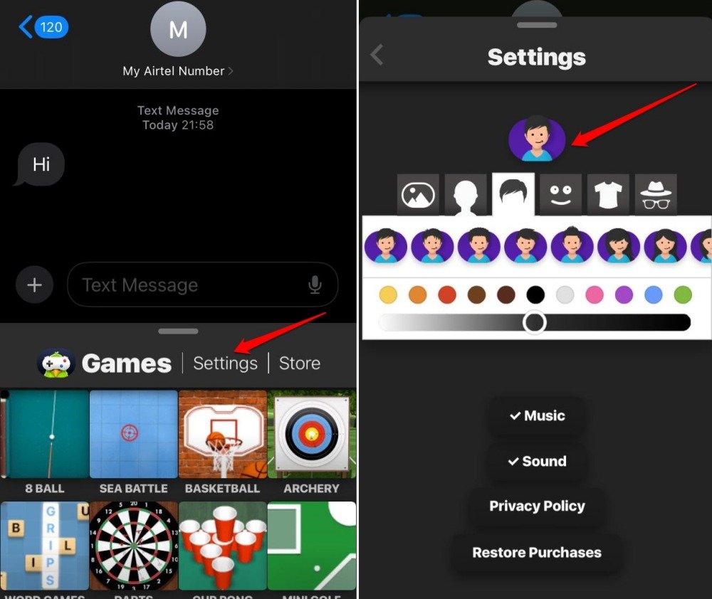 personalizar perfil de jogo no iMessage