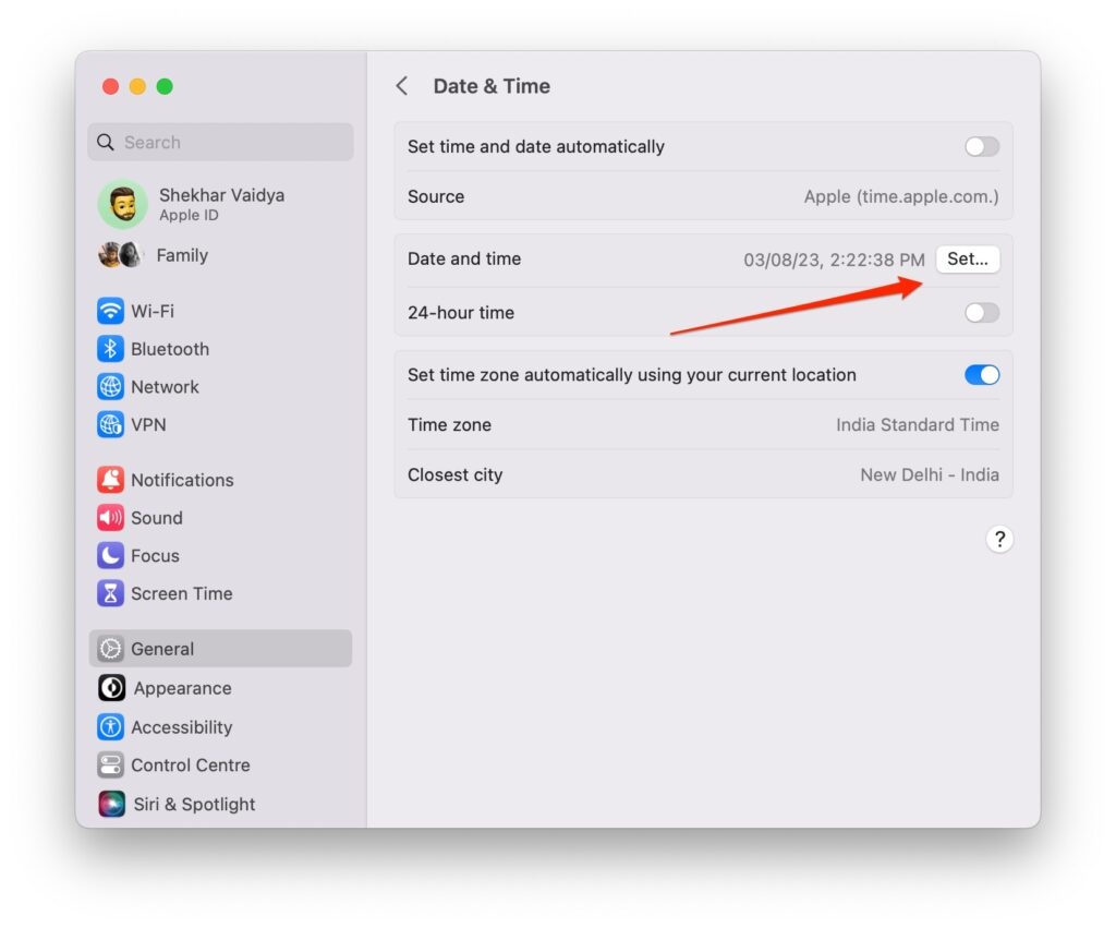 Régler la date et l'heure Mac - Erreur de connexion à iCloud sur Mac