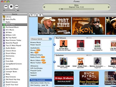 iTunes Music Store Screenshot