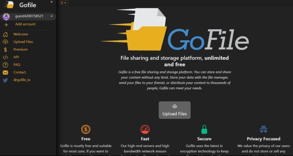 Was ist Gofile.io?