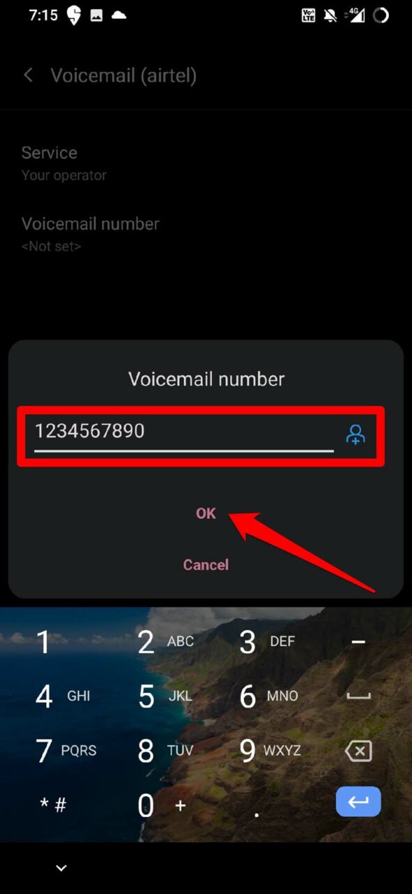 Eine Voicemail-Nummer in Android festlegen